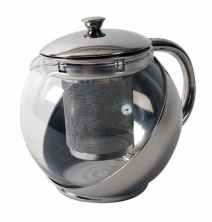 Quest Stainless Steel Glass Teapot