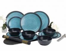 Granite Aqua Melamine 12pc Set