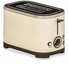 Quest Rocket 2 Slice Low Watt Cream Stainless Steel Toaster