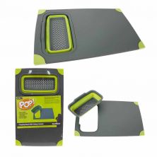 Summit POP Chopping Board with Folding Colander Lime Green