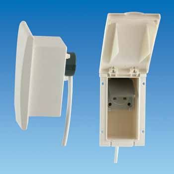 White TND External 13 Amp Socket Box