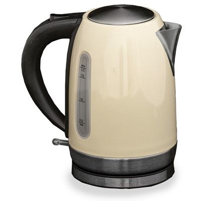 Quest Rocket 1.7ltr Low Watt Cream Stainless Steel Kettle