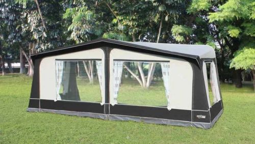 2022 CampTech Cayman Touring Awning: Charcoal/Grey: Size 16 (1025-1050cm): Steel Frame 22/25mm Griplock