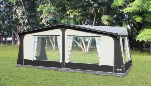 2022 CampTech Cayman Touring Awning: Charcoal/Grey: Size 15 (1000-1025cm): Steel Frame 22/25mm Griplock