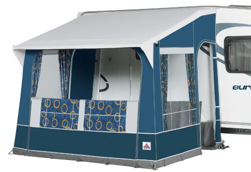 2019 Dorema Quattro 225 & 275 Porch Awning: Quattro 275 Blue/Grey: Easy Grip Steel Frame