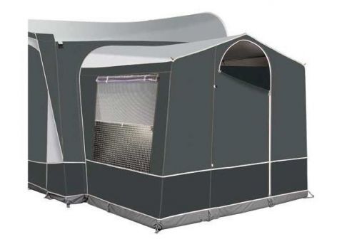 Dorema Garda Annex (2024): Annex Tall De Lux (with Rear Door) Steel Frame: Annex De Lux Charcoal + Inner Tent