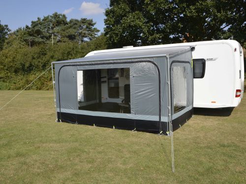 2019 Kampa Revo Zip Roll Out Awnings: Revo Zip 450: Revo Zip 450 + Privacy Room + 2 Extra Roof Rafter 