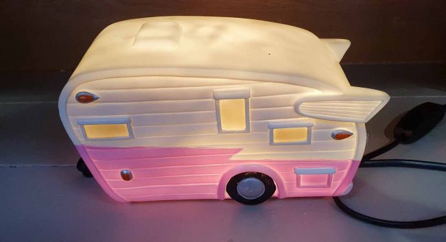 Quest LED Home Is Where You Tow It Caravan Lamp Pink